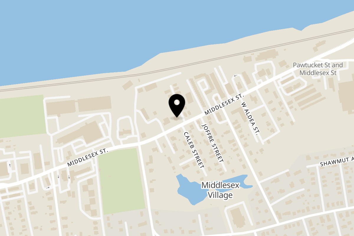 Map showing the location of Pho Da Lat Lowell on 1575 Middlesex St in Lowell